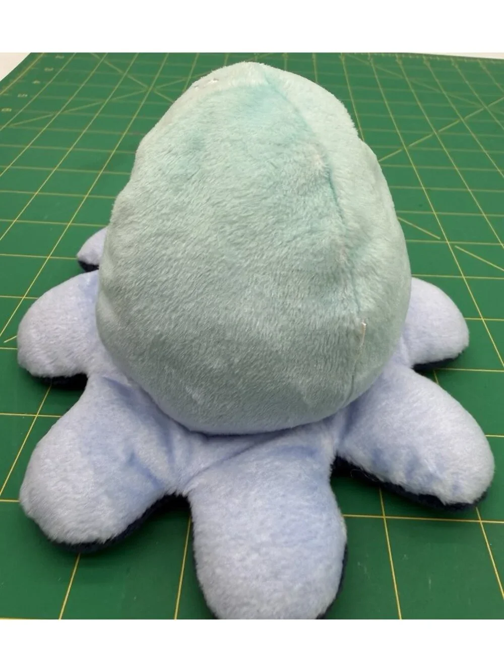 2021 TeeTurtle Reversible Octopus  Dark Blue Light Blue Ocean Day Night Plush 6”